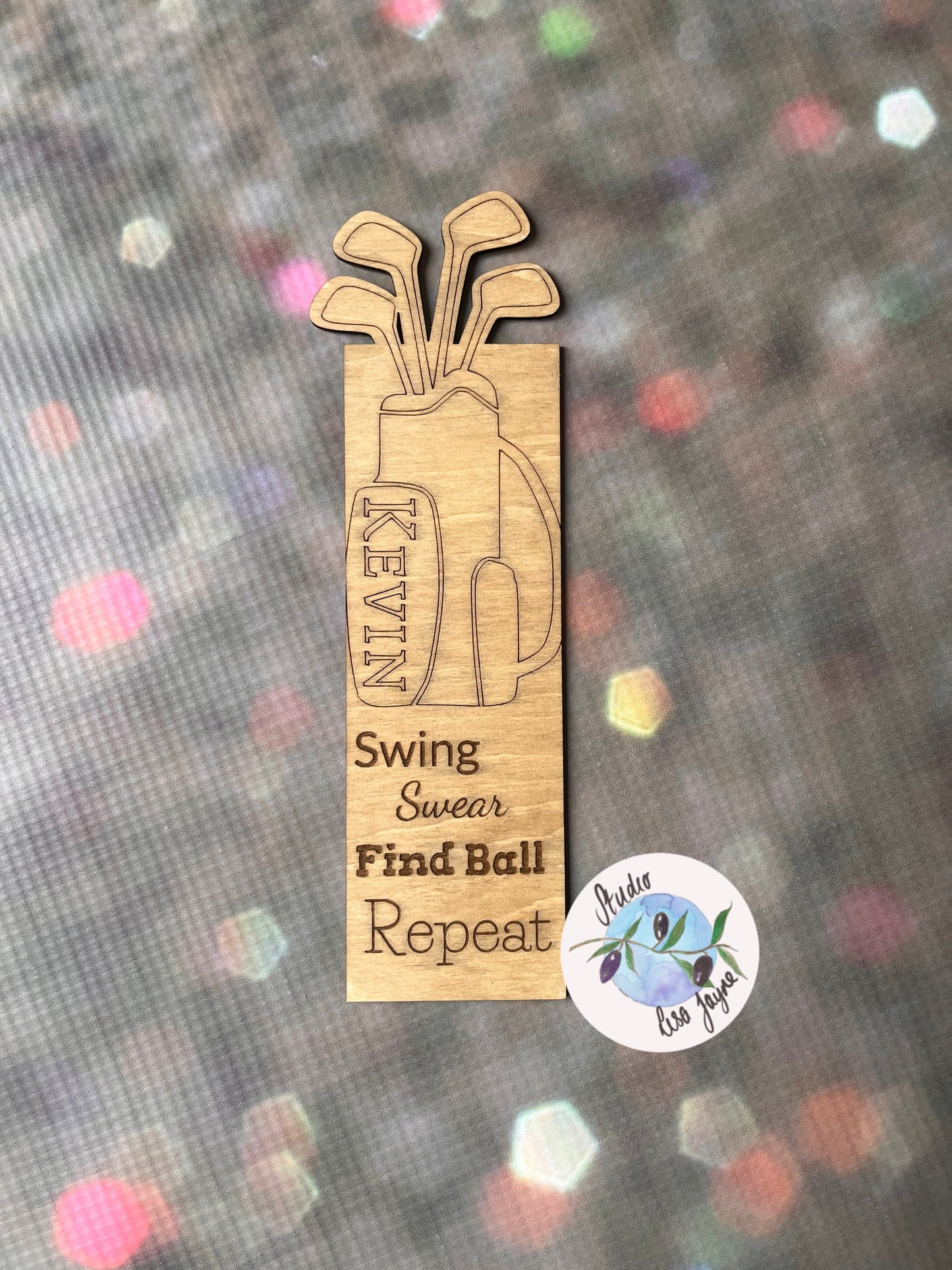 Personalised Golf Bookmark