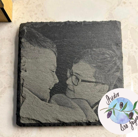 Personalised Slate Coaster Laser Engraved