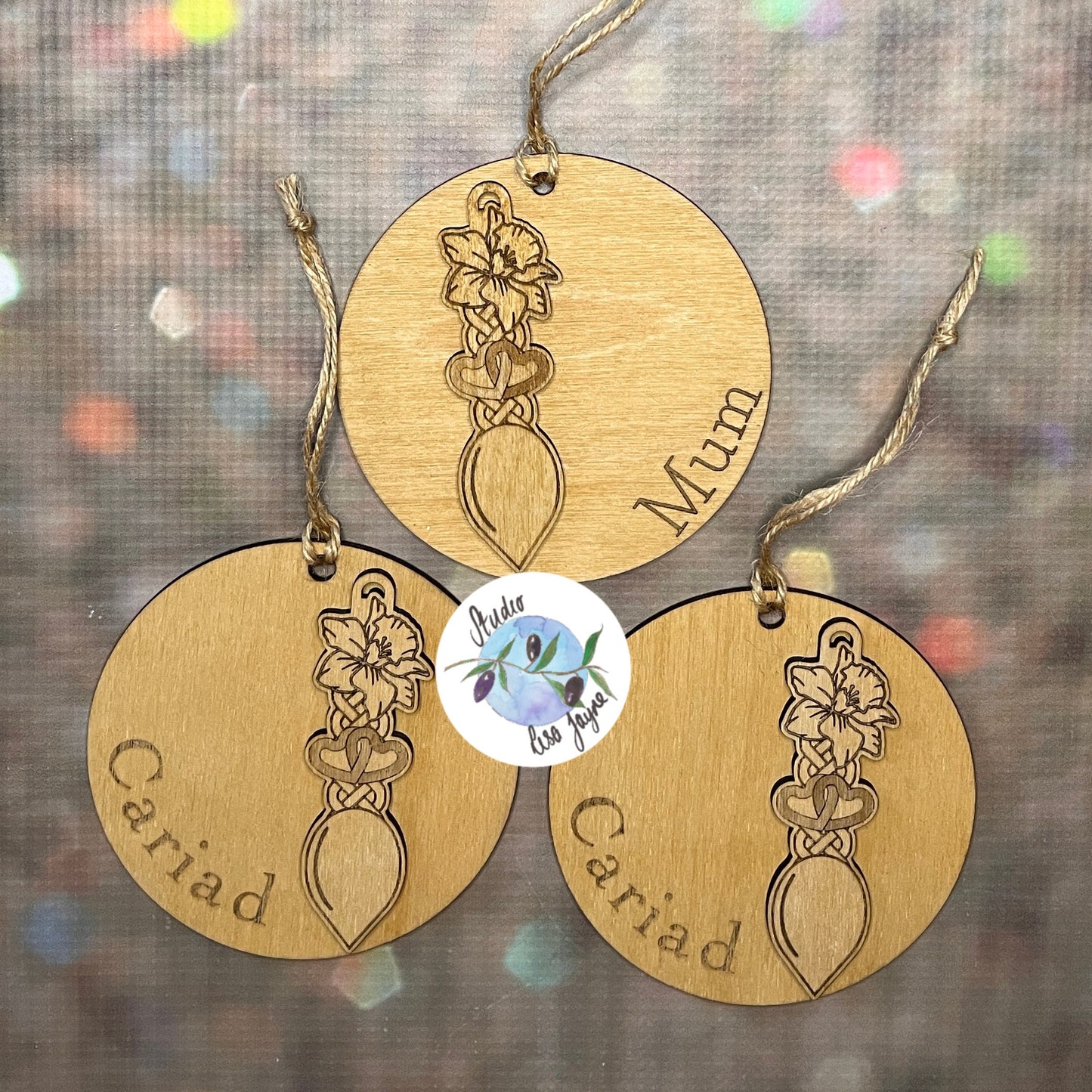 Personalised Wooden Lovespoon Handmade Hanging Decoration