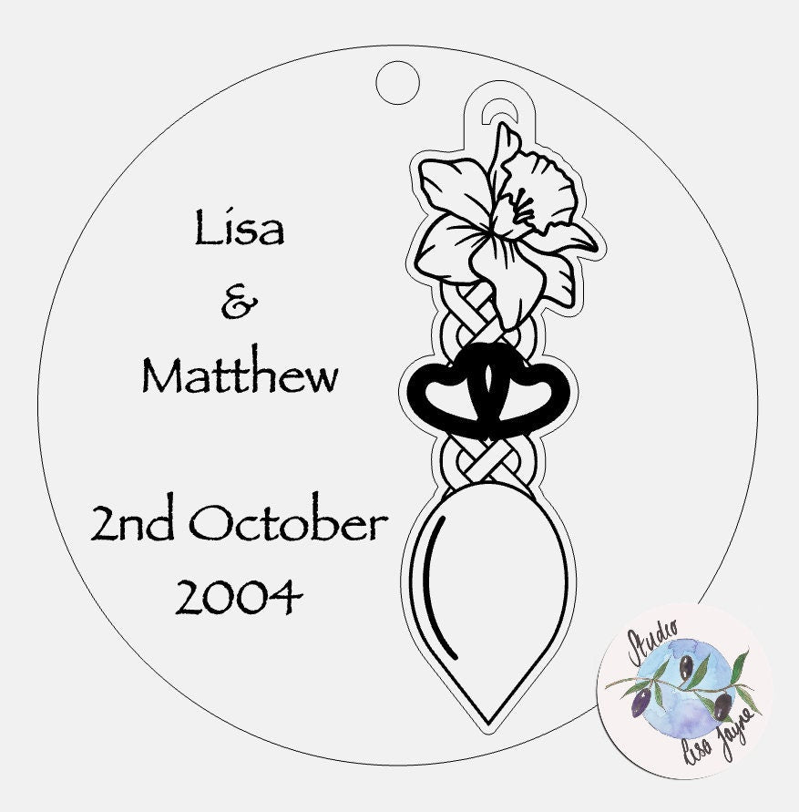 Personalised Wooden Lovespoon Handmade Hanging Decoration