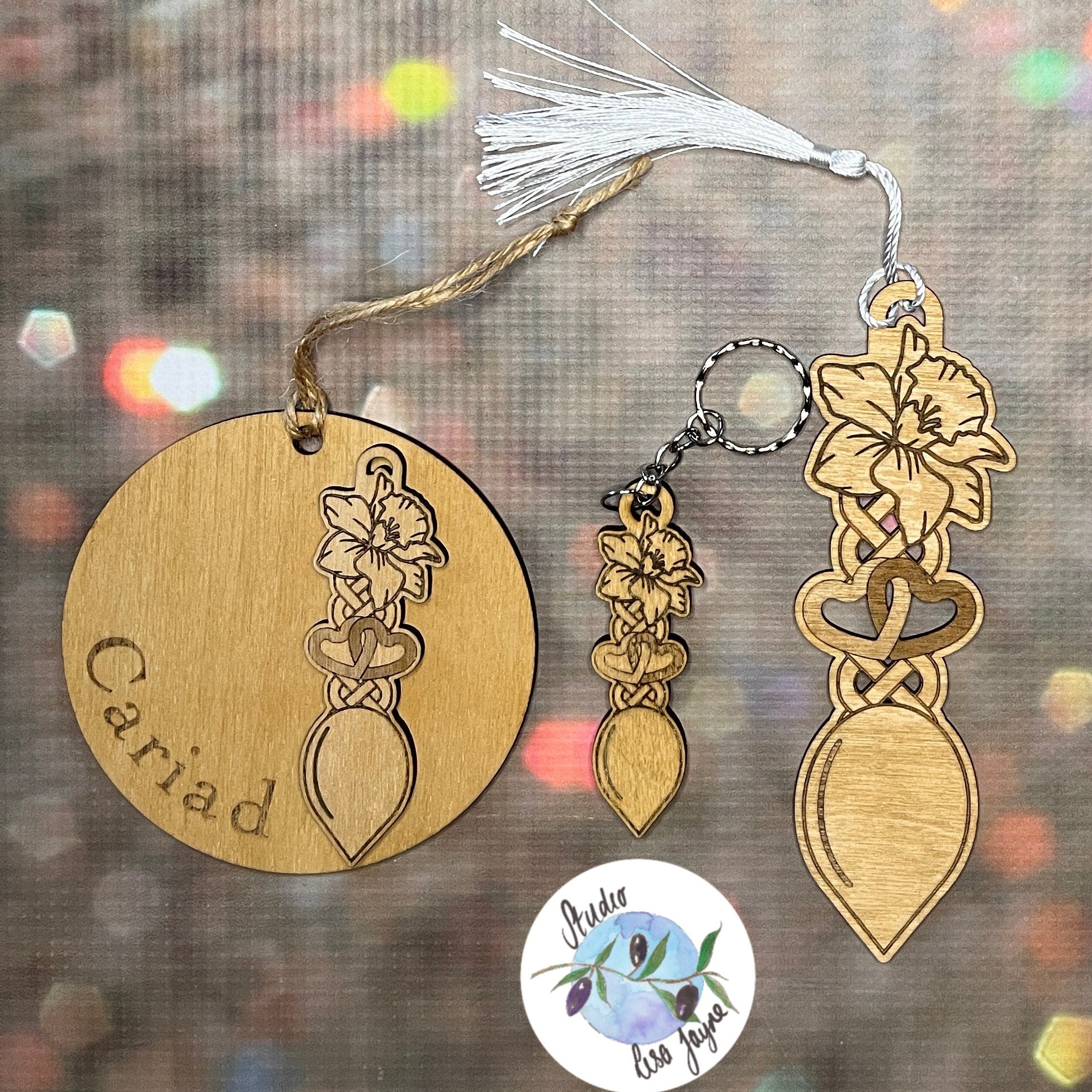 Welsh Love Spoon Keyring
