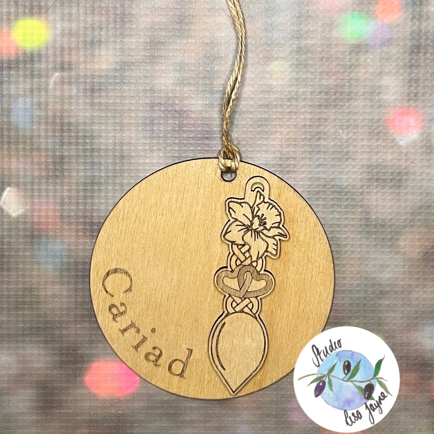 Personalised Wooden Lovespoon Handmade Hanging Decoration