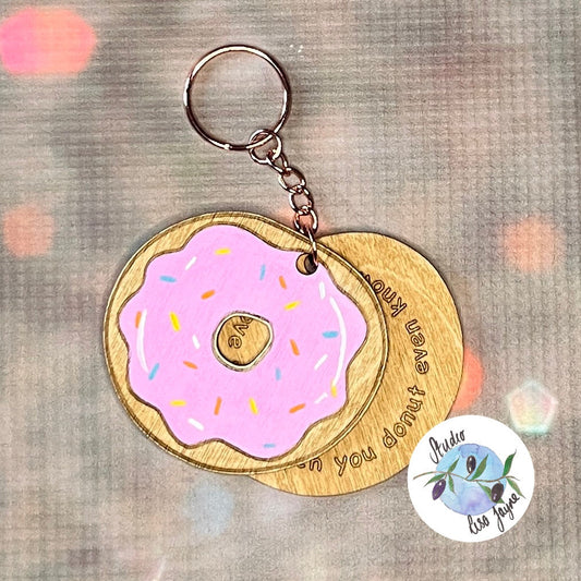 Doughnut  Love Keyring - Valentines Day Gift