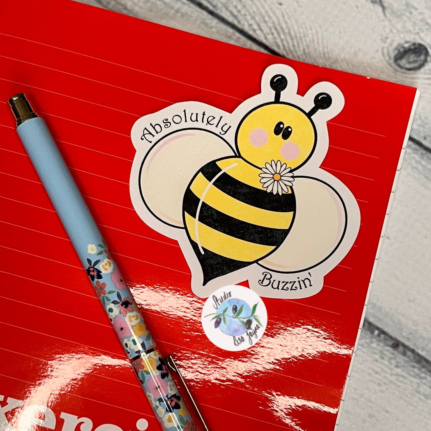 Bee Vinyl Sticker Absolutely Buzzin’