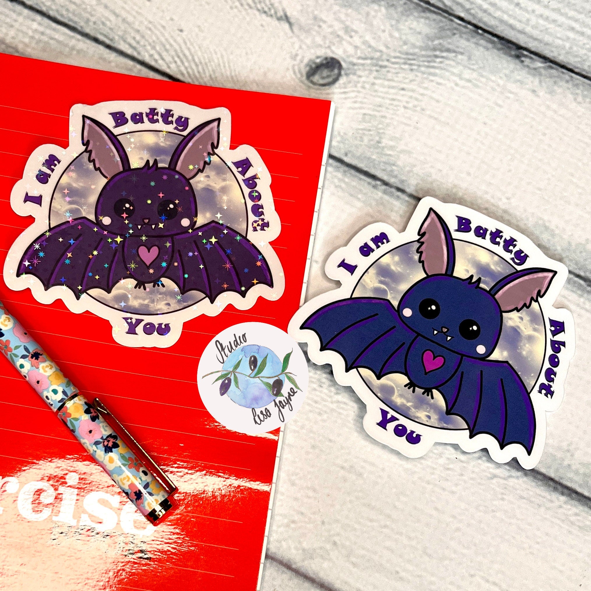 Bat I’m Batty About You Waterproof Vinyl Sticker
