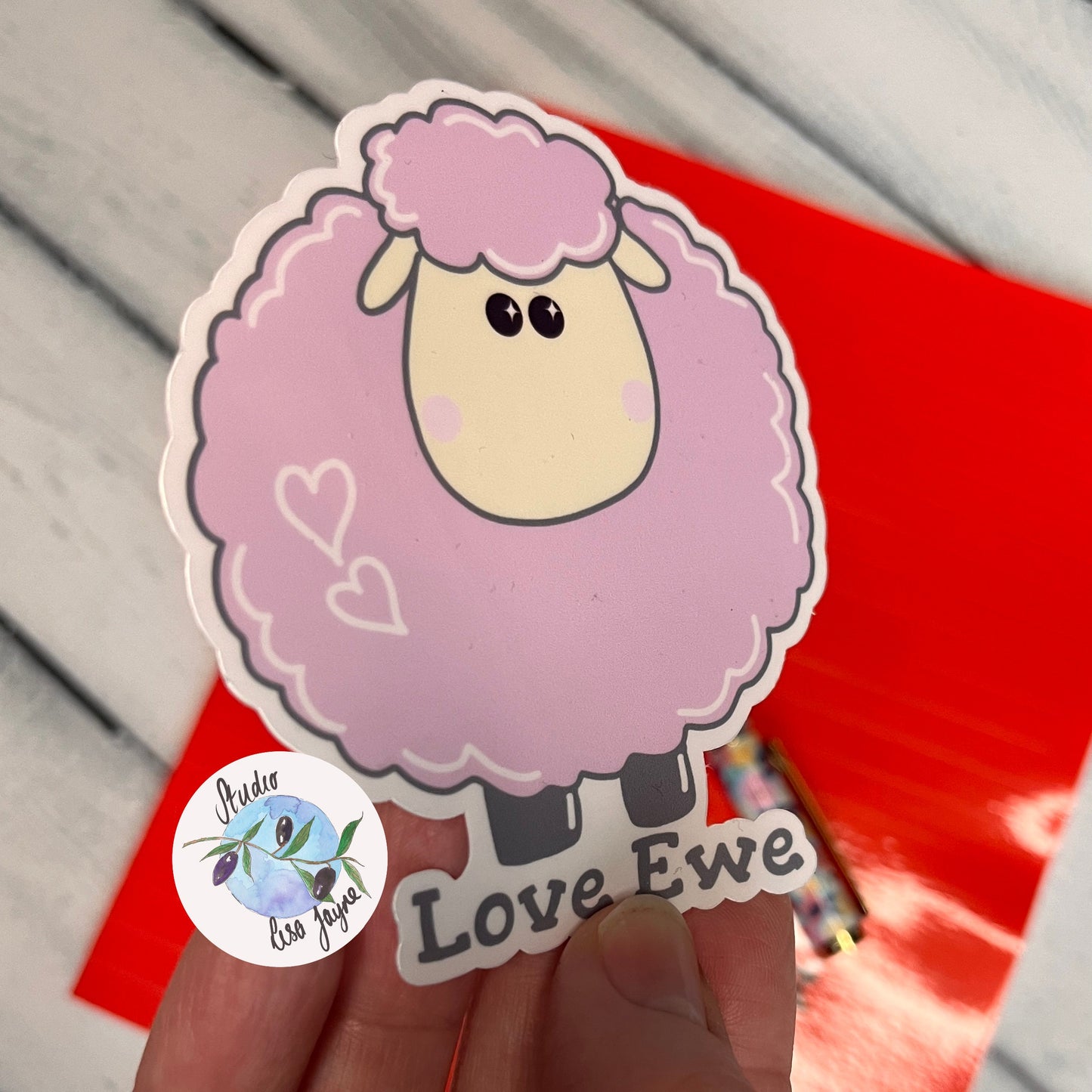 Sheep love Ewe Waterproof Vinyl Sticker