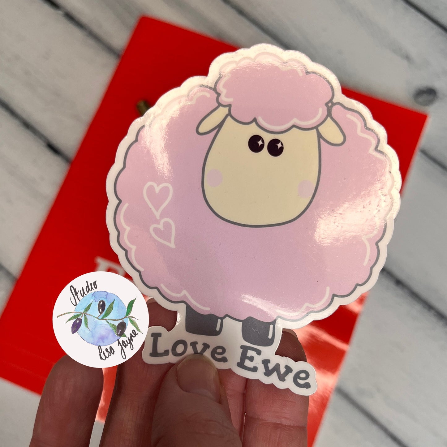 Sheep love Ewe Waterproof Vinyl Sticker