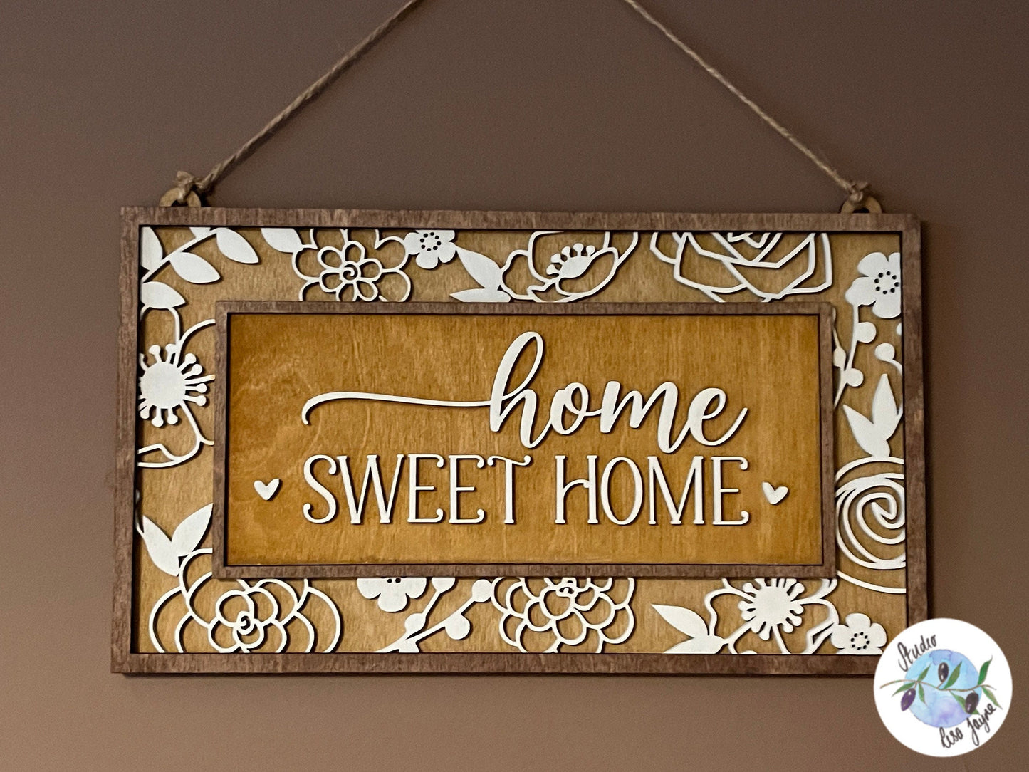 Home Sweet Home Hanging Wooden Sign