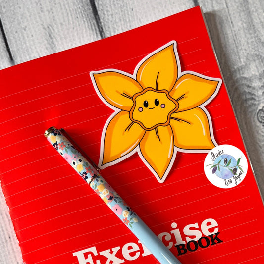 Welsh Daffodil Face Waterproof Vinyl Sticker