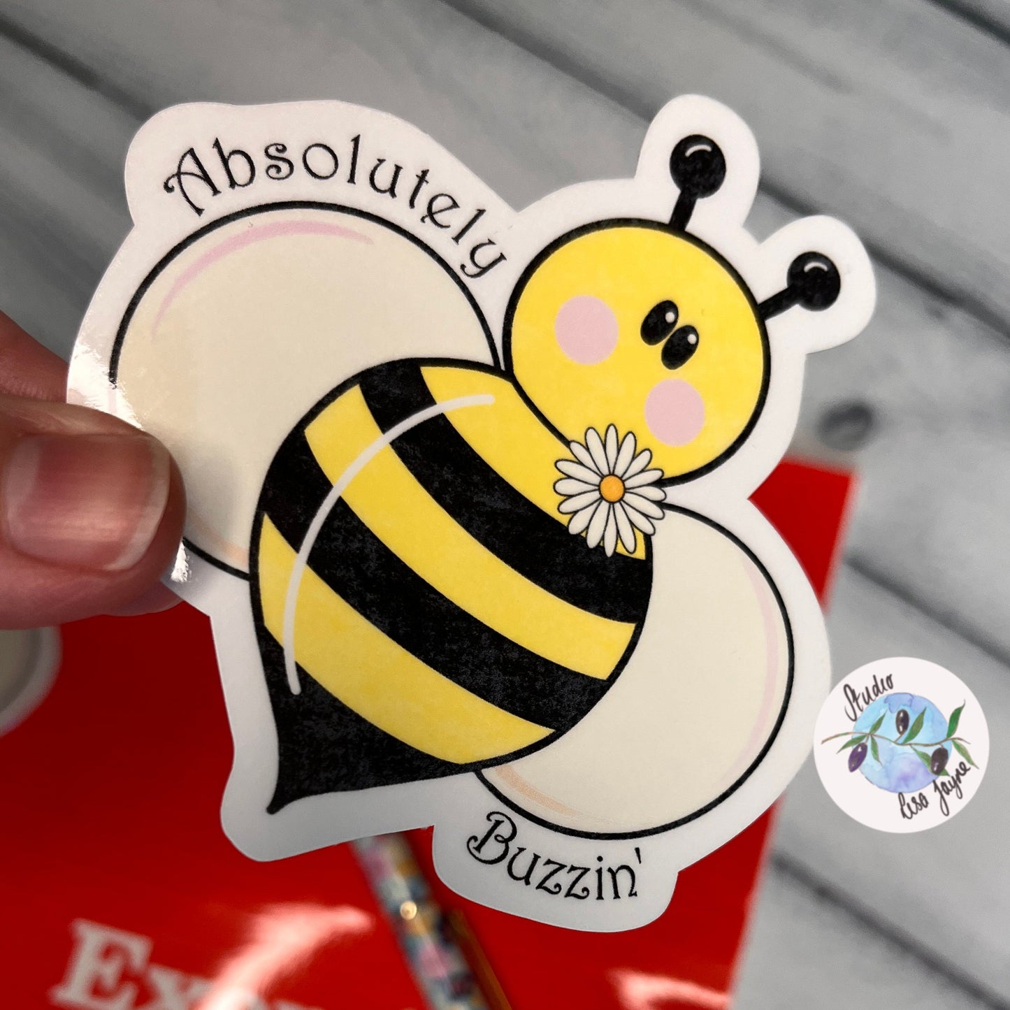 Bee Vinyl Sticker Absolutely Buzzin’