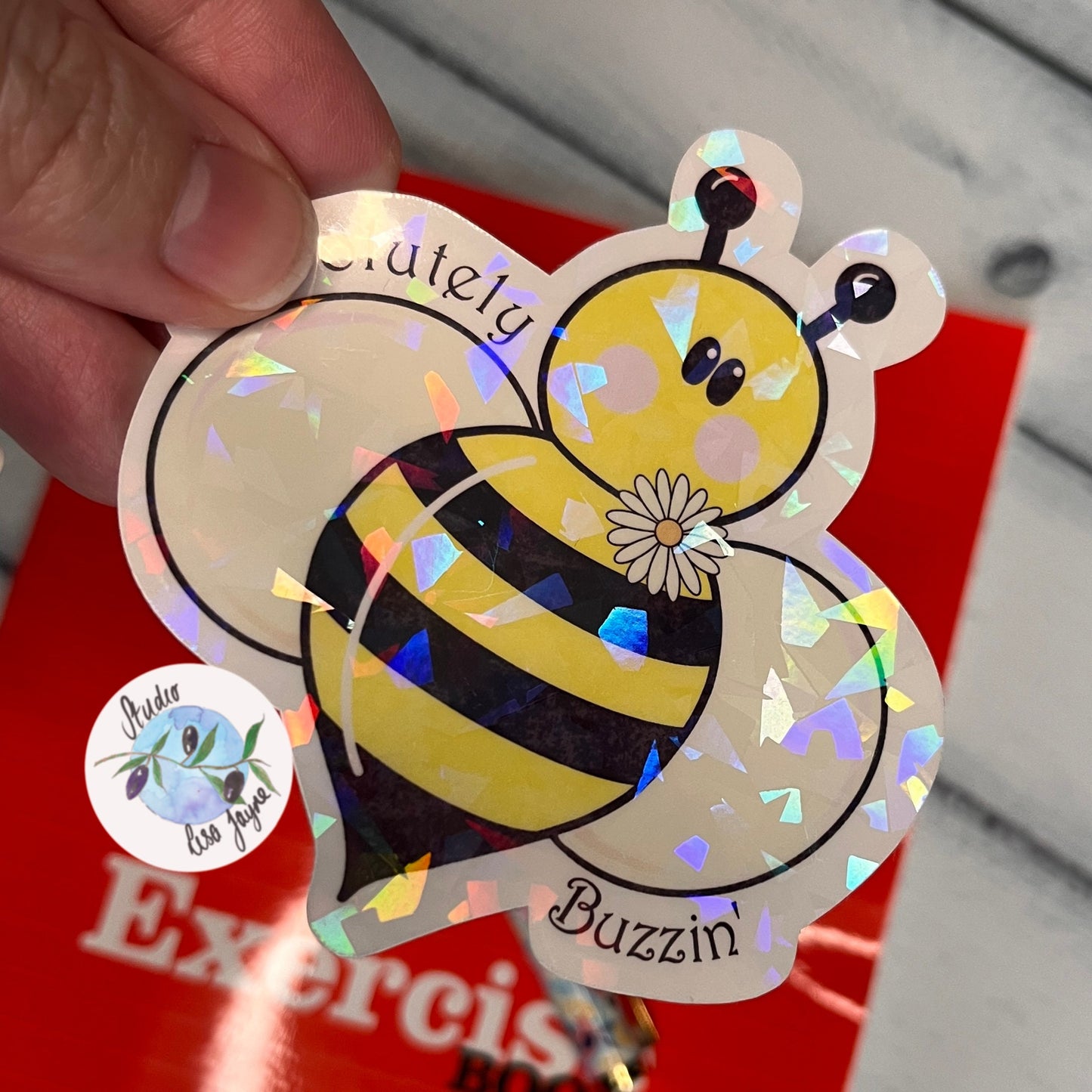 Bee Vinyl Sticker Absolutely Buzzin’