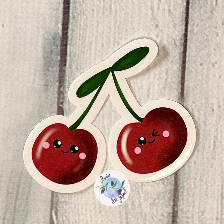 Cherries Kawaii Waterproof Vinyl Sticker