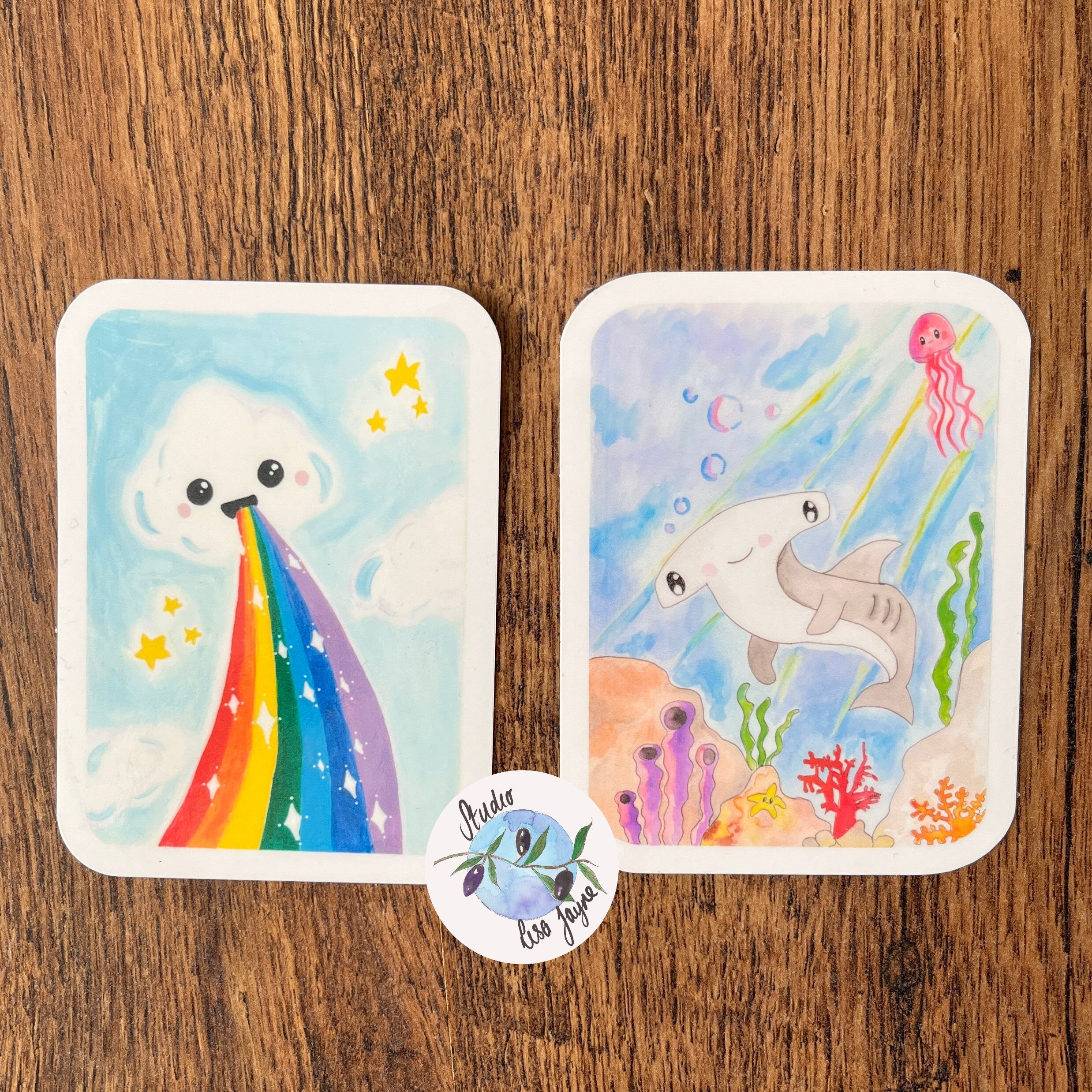 Cloud Rainbow Kawaii illustrated Waterproof Vinyl Sticker