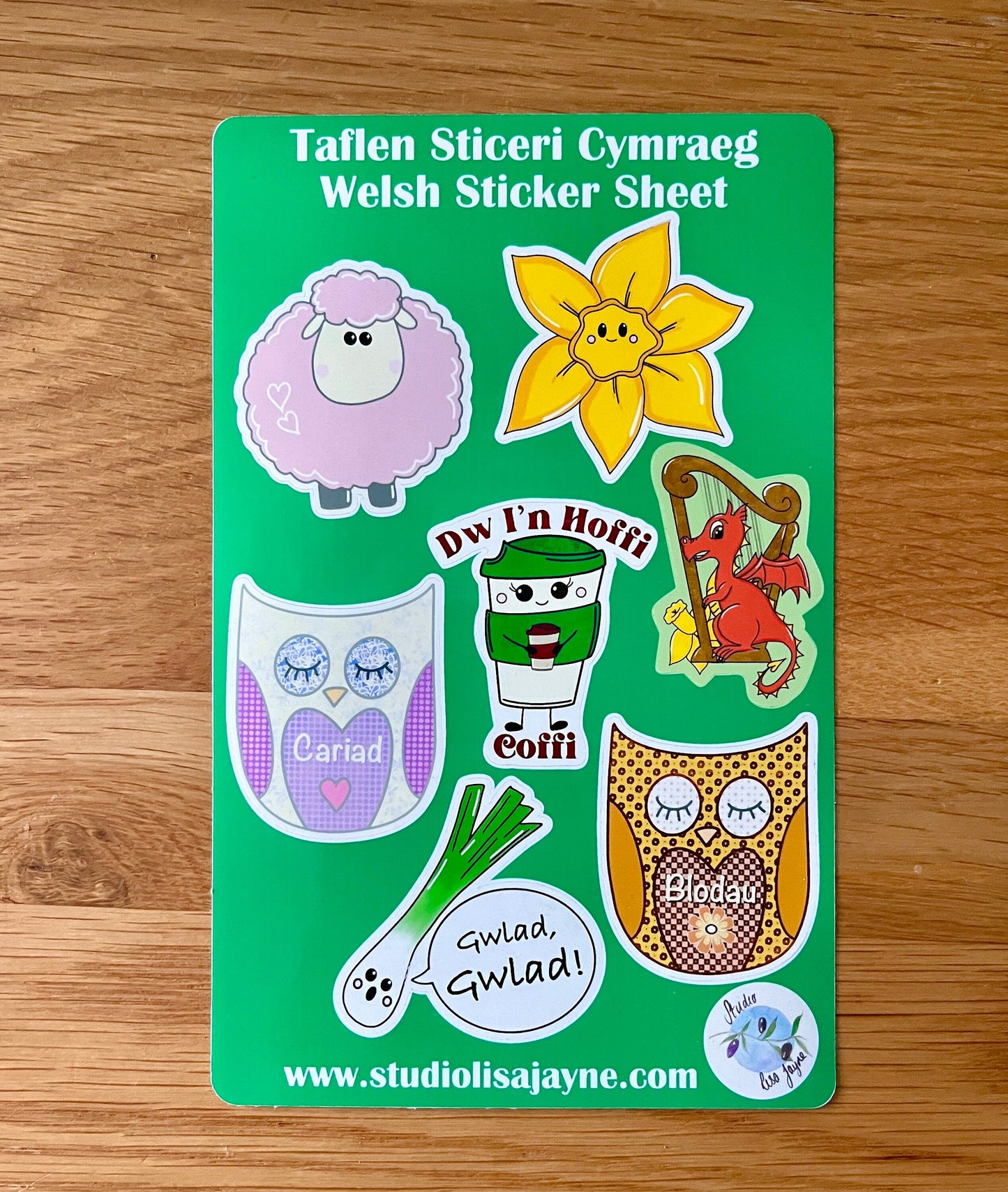 Welsh Collection Waterproof Vinyl Sticker Sheet - Taflen Sticeri Cymraeg - Wales - Cymru