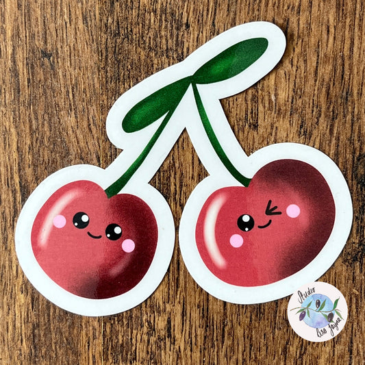 Cherries Kawaii Waterproof Vinyl Sticker