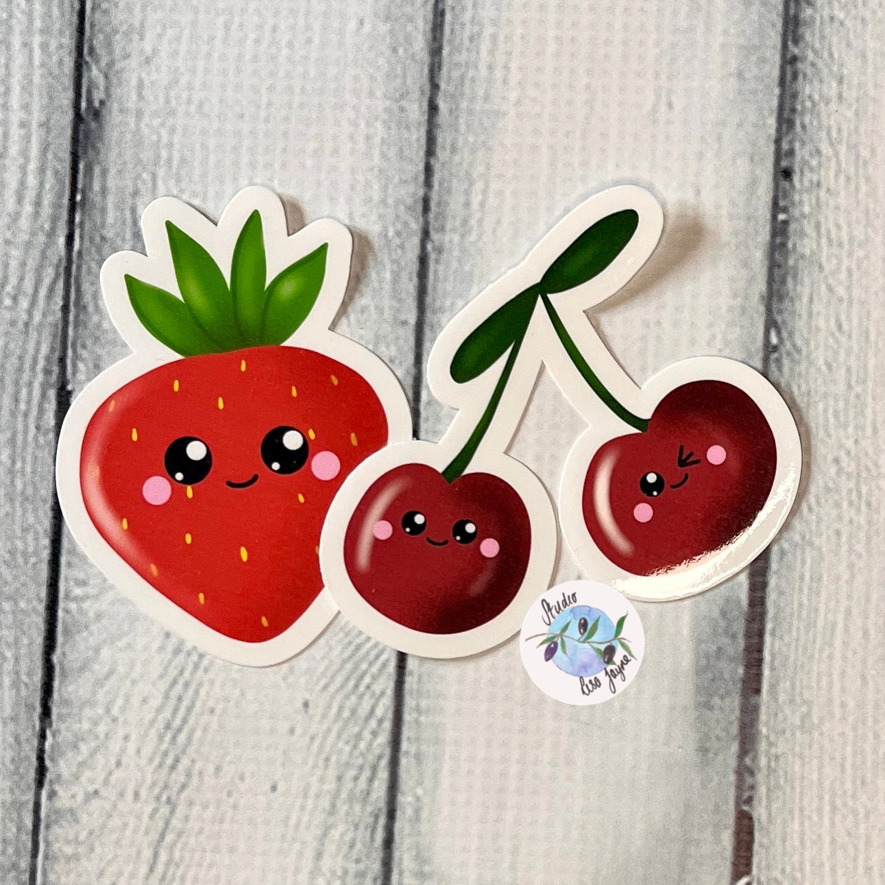 Cherries Kawaii Waterproof Vinyl Sticker