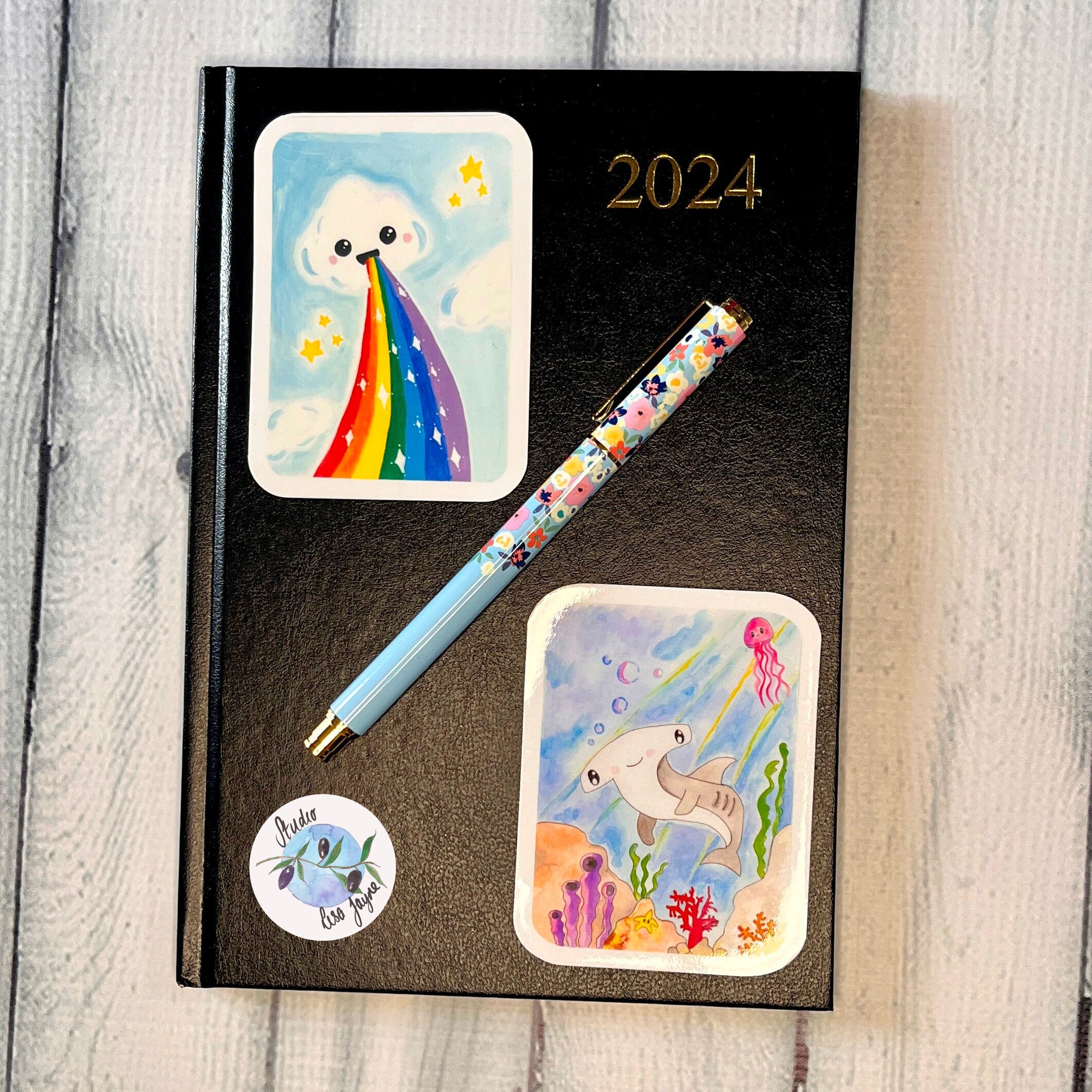 Cloud Rainbow Kawaii illustrated Waterproof Vinyl Sticker