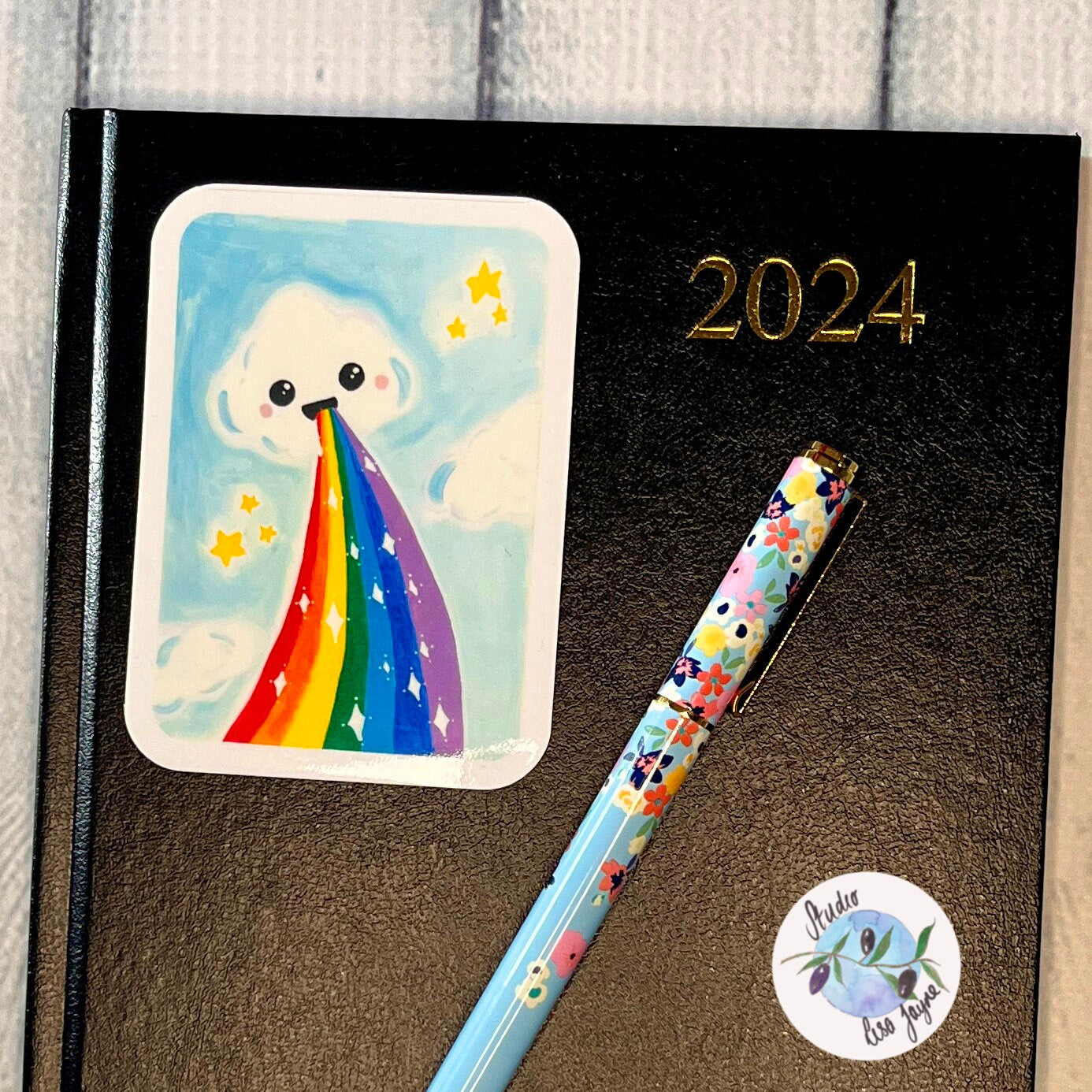 Cloud Rainbow Kawaii illustrated Waterproof Vinyl Sticker