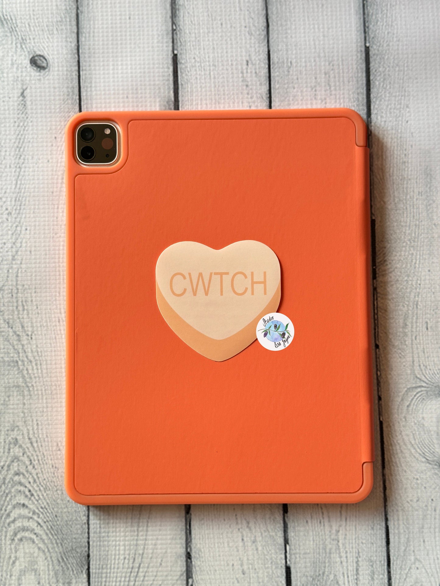 Cwtch Welsh Love Heart Sweets Candy Waterproof Vinyl Sticker