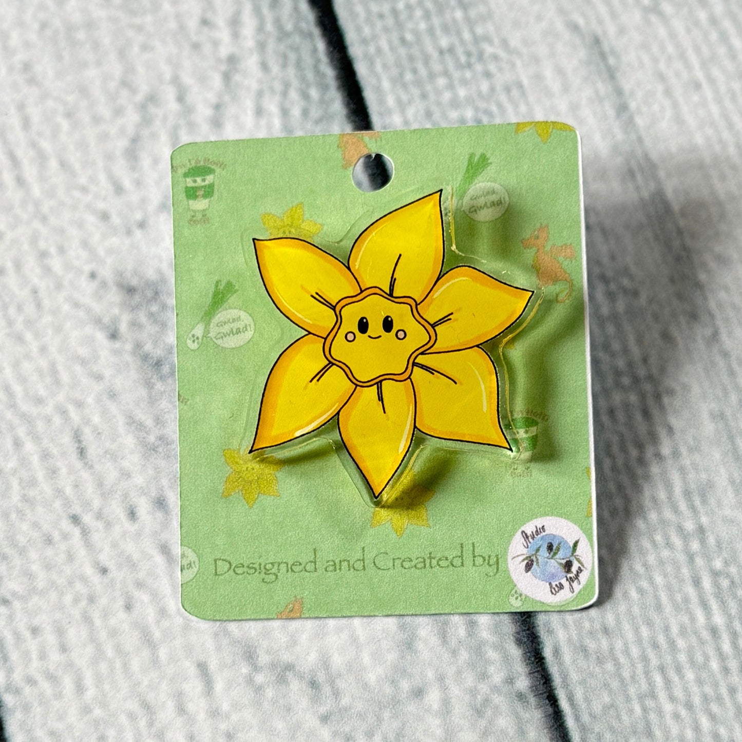 Welsh Daffodil Pin Acrylic