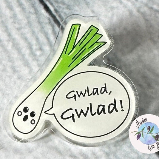 Welsh Leek Acrylic Pin