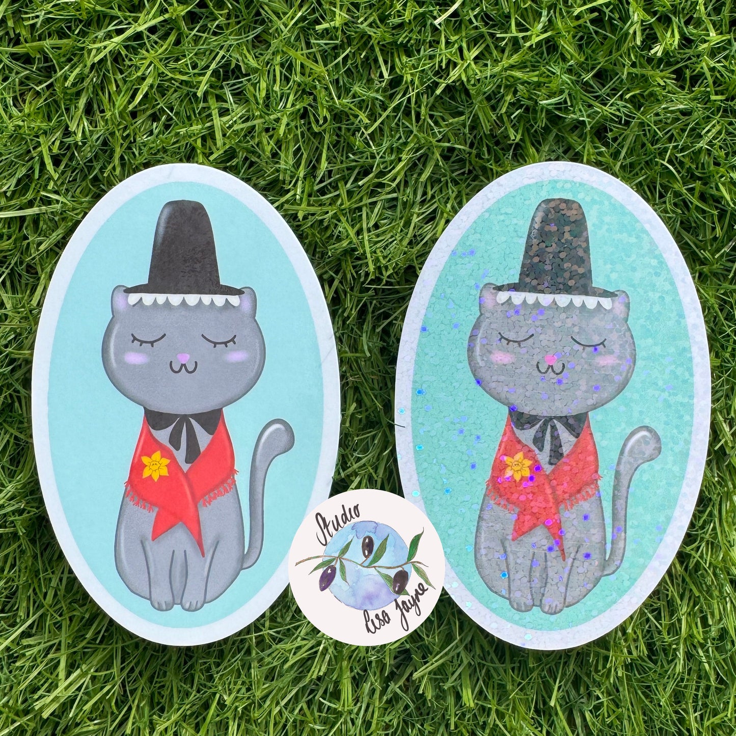 Welsh Costume Cat Lady Waterproof Vinyl Sticker