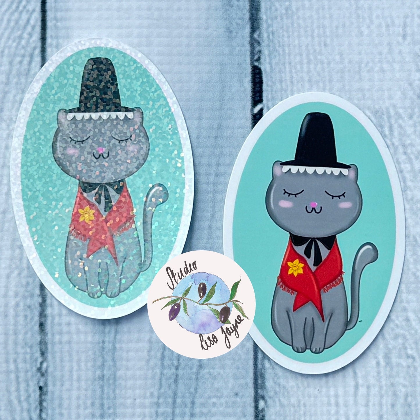 Welsh Costume Cat Lady Waterproof Vinyl Sticker