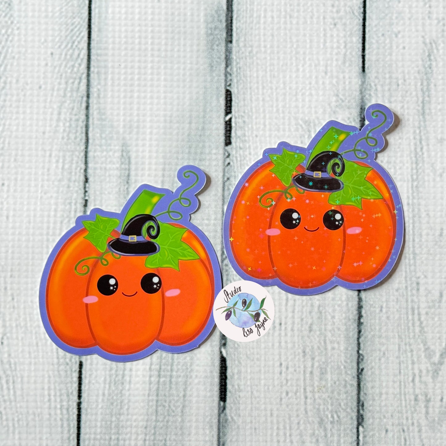 Pumpkin Witch Hat Cute Kawaii Vinyl Sticker