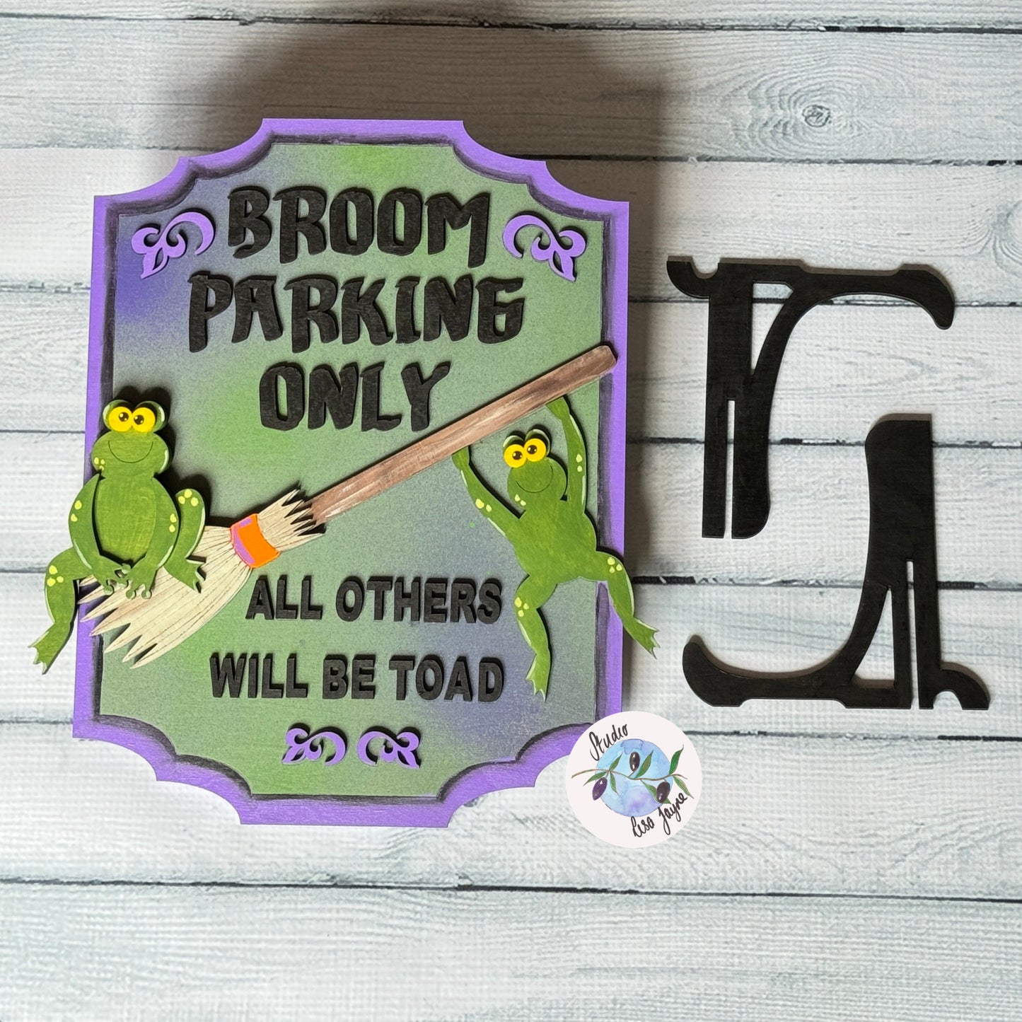 Halloween Punny Frog Sign With Stand Room Decor