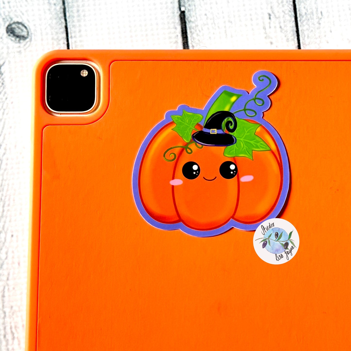 Pumpkin Witch Hat Cute Kawaii Vinyl Sticker