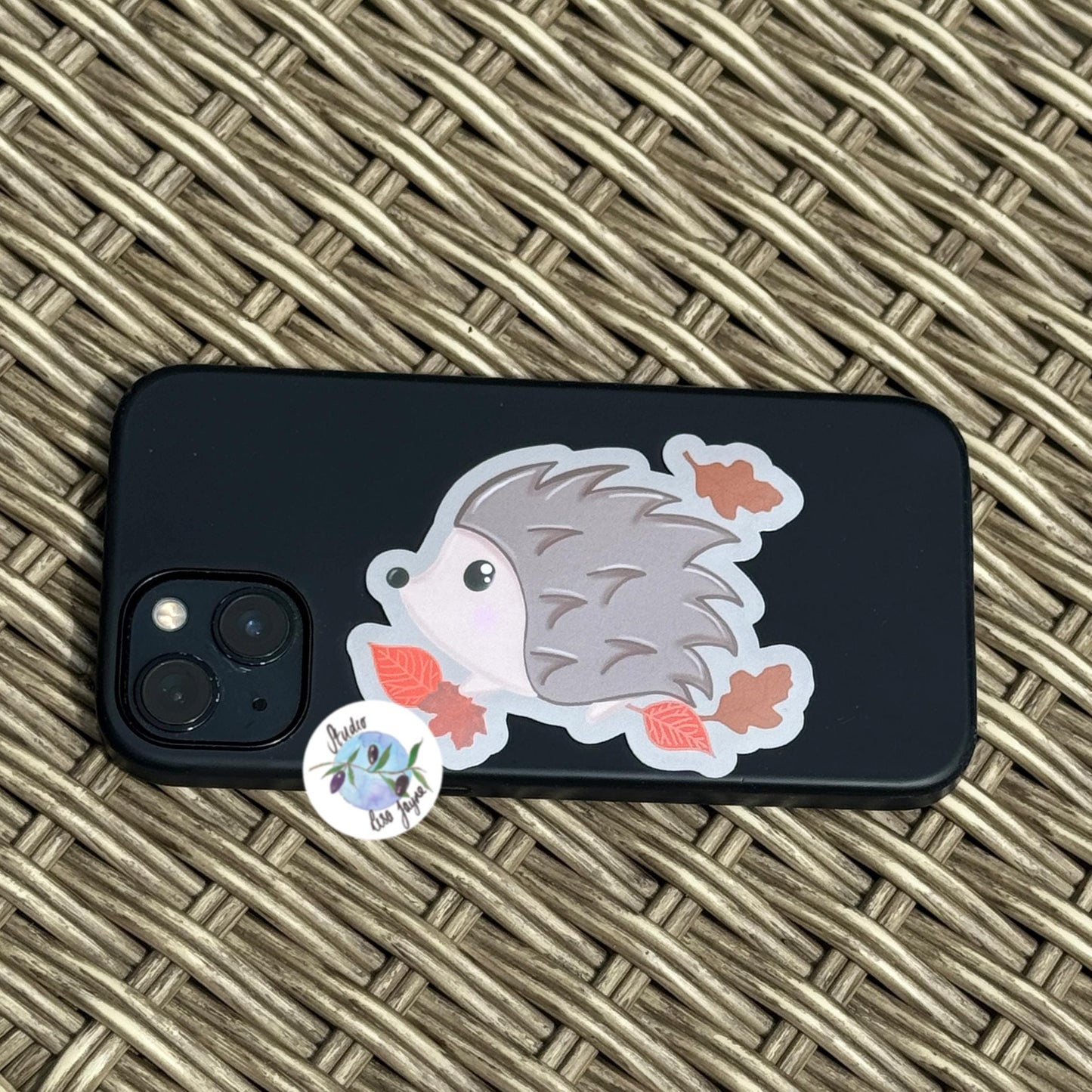 Hedgehog Autumn Waterproof Vinyl Sticker