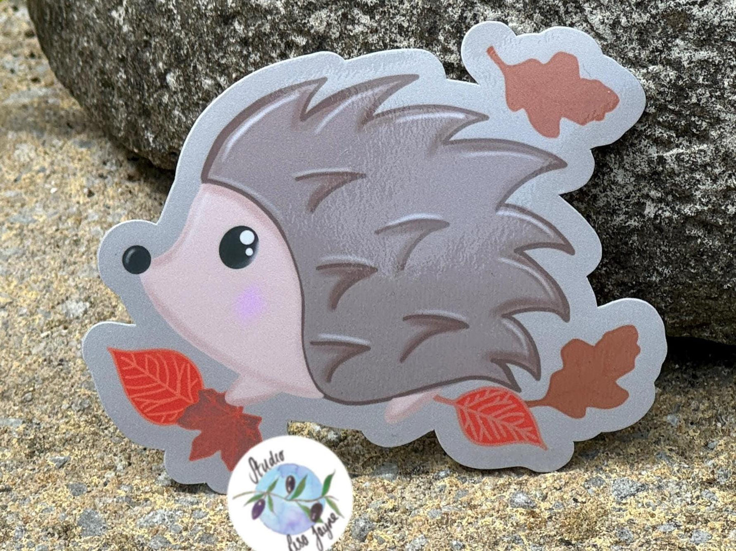 Hedgehog Autumn Waterproof Vinyl Sticker