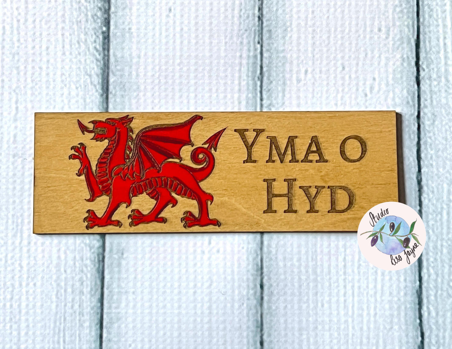 Personalised Hand Painted Welsh Dragon Flag Bookmark - Cymru - yma o hyd handmade welsh gift reader