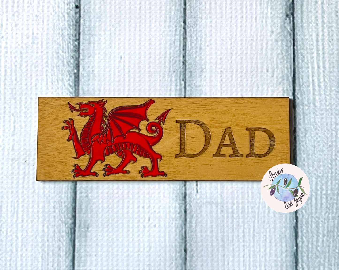 Personalised Hand Painted Welsh Dragon Flag Bookmark - Cymru - dad handmade welsh gift reader