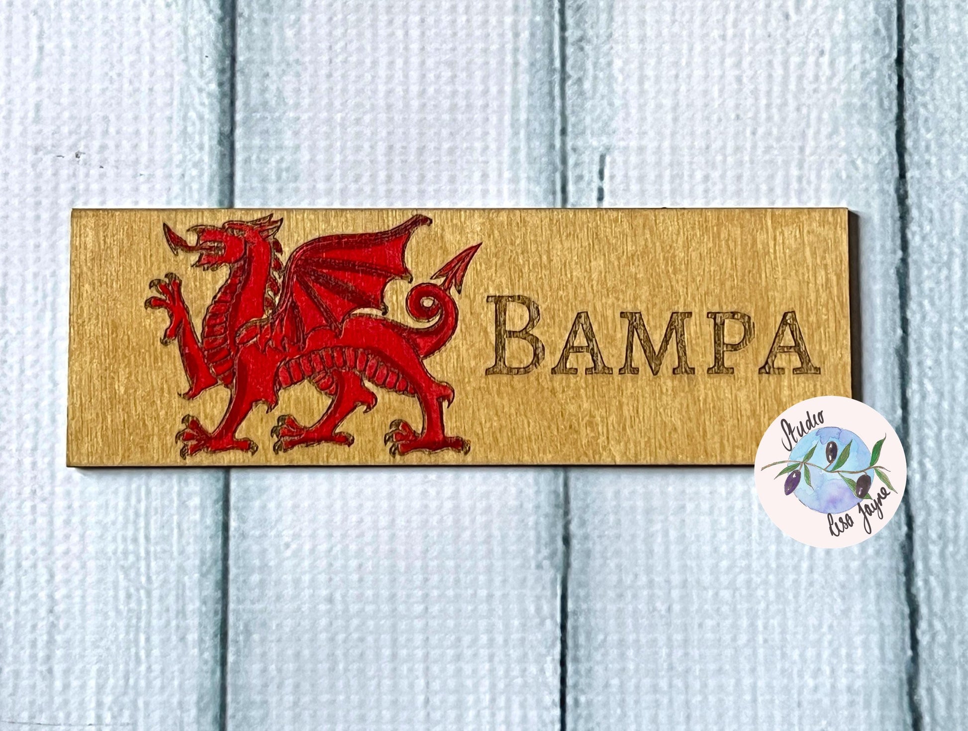 Personalised Hand Painted Welsh Dragon Flag Bookmark - Cymru - bampa handmade welsh gift reader