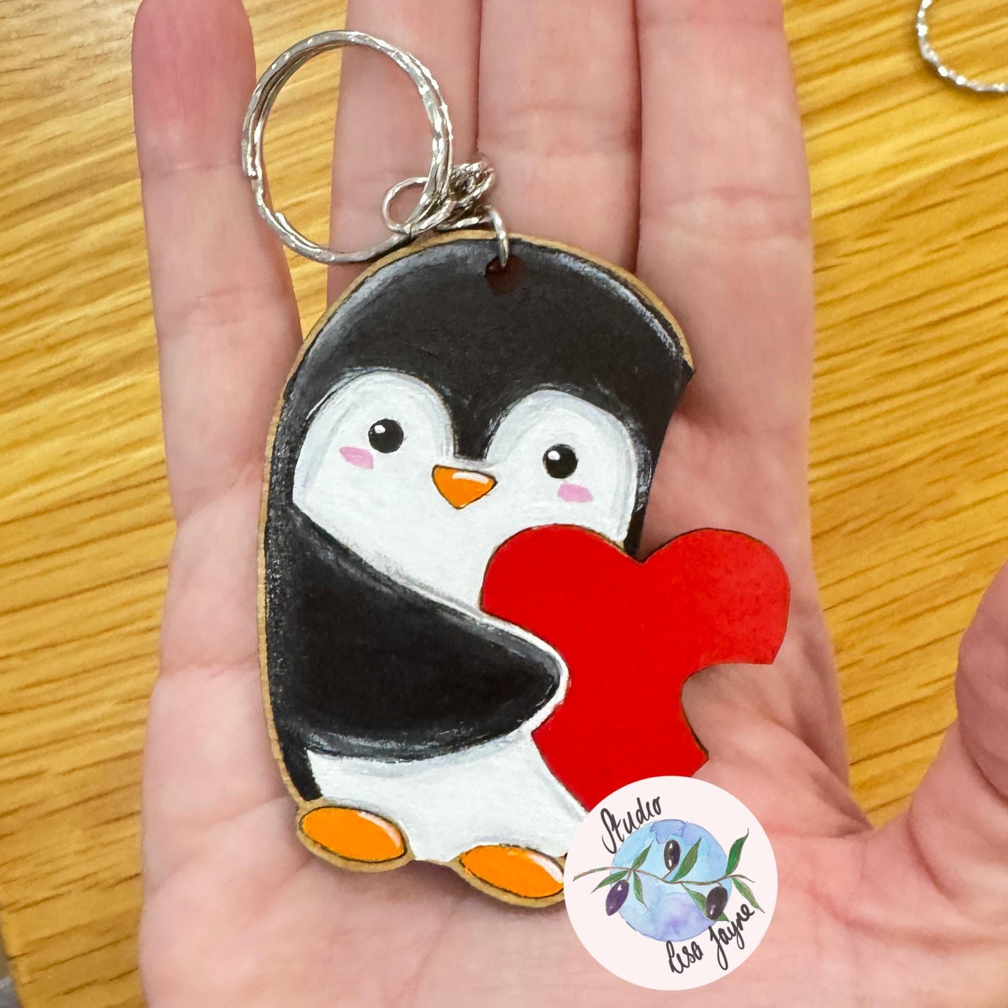 Penguin Couple Love Keyring Pair Best Friend Anniversary Birthday Gift