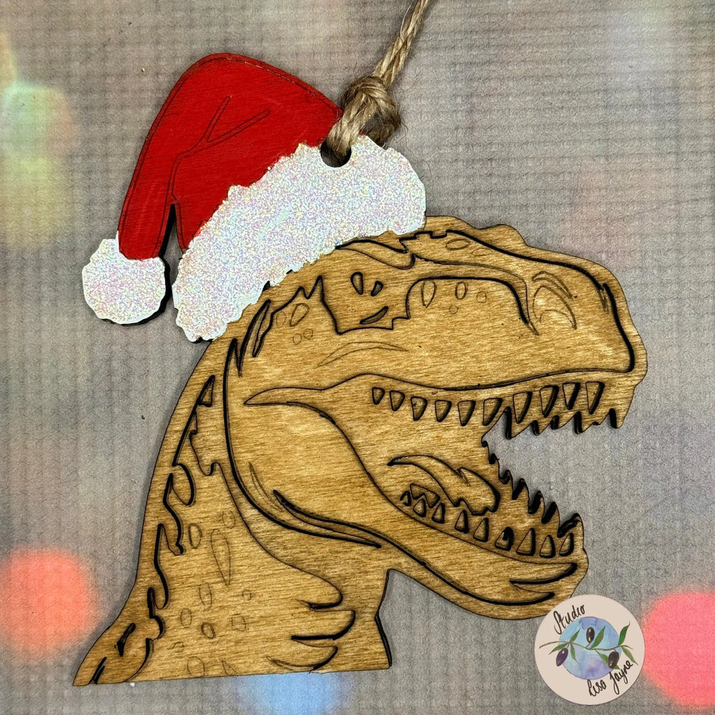 Christmas Dinosaur Handmade Tyrannosaurus Christmas Tree Decoration Personalised