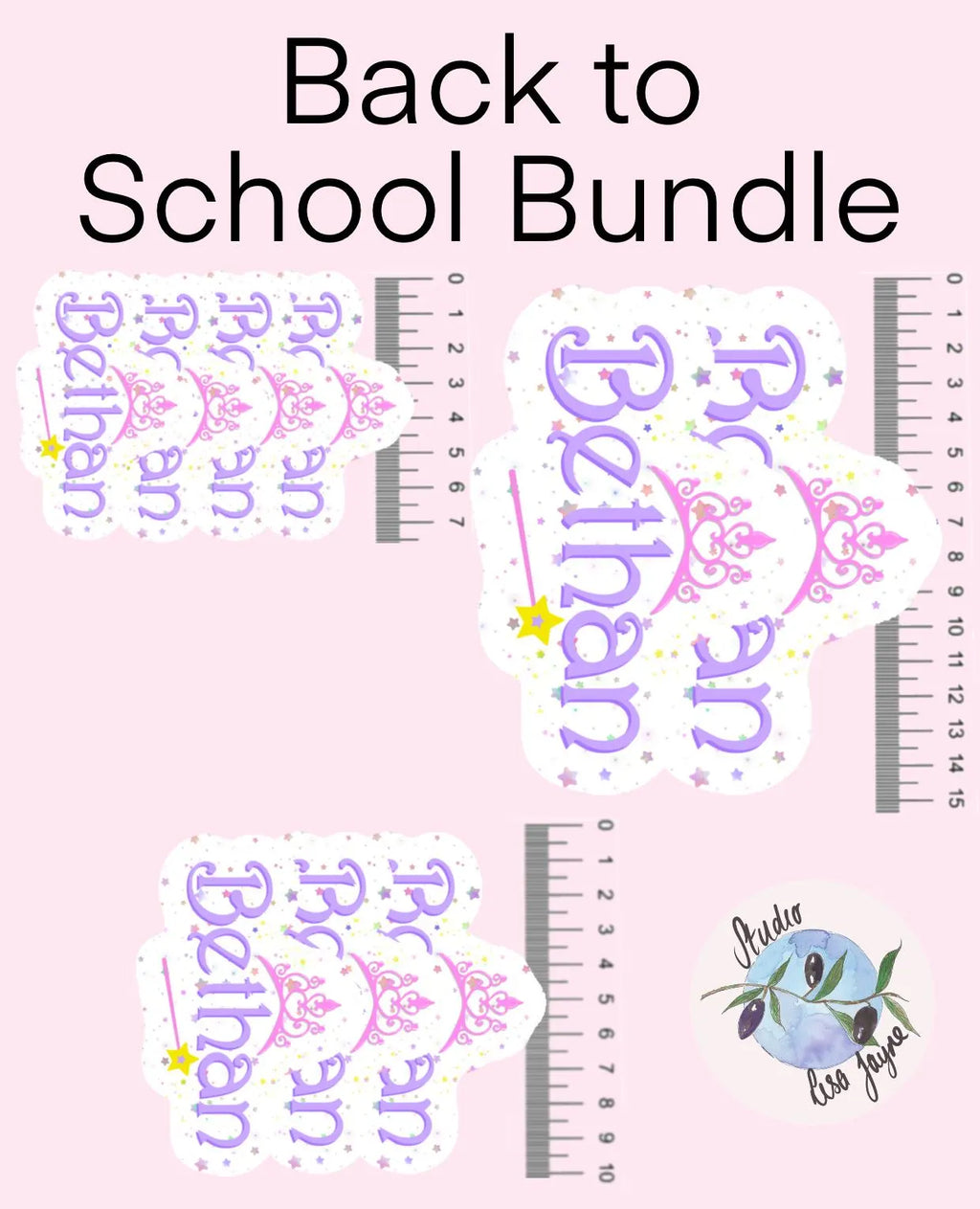 Fairy Princess Name Personalised Waterproof Vinyl Sticker