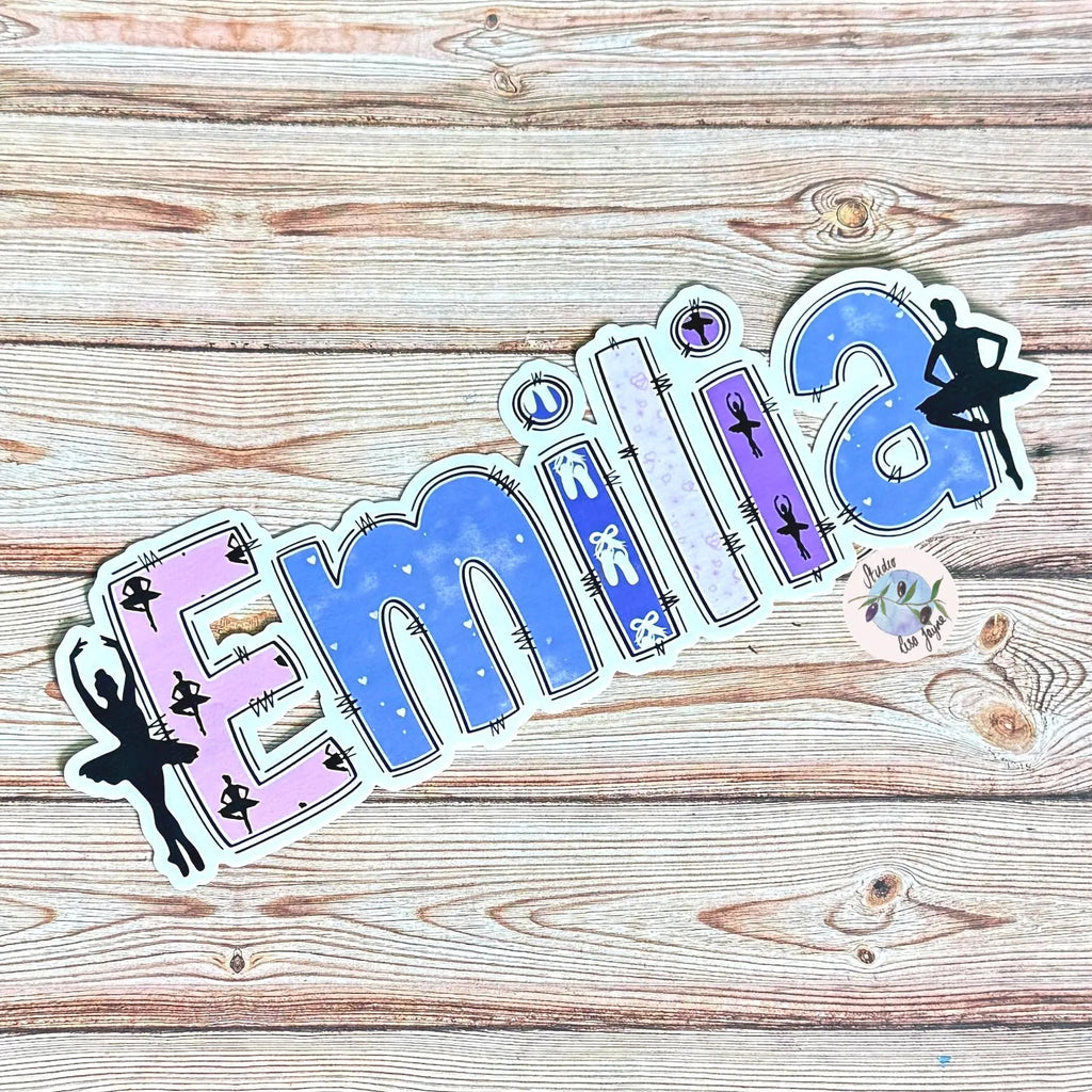 Ballet Dancer Name Personalised Vinyl Sticker – Studio Lisa Jayne