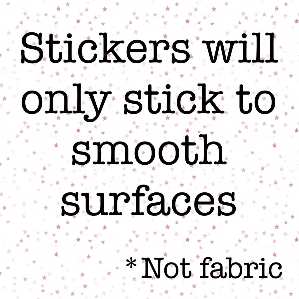 Bright Patterned Personalised Name Waterproof Vinyl Sticker Label