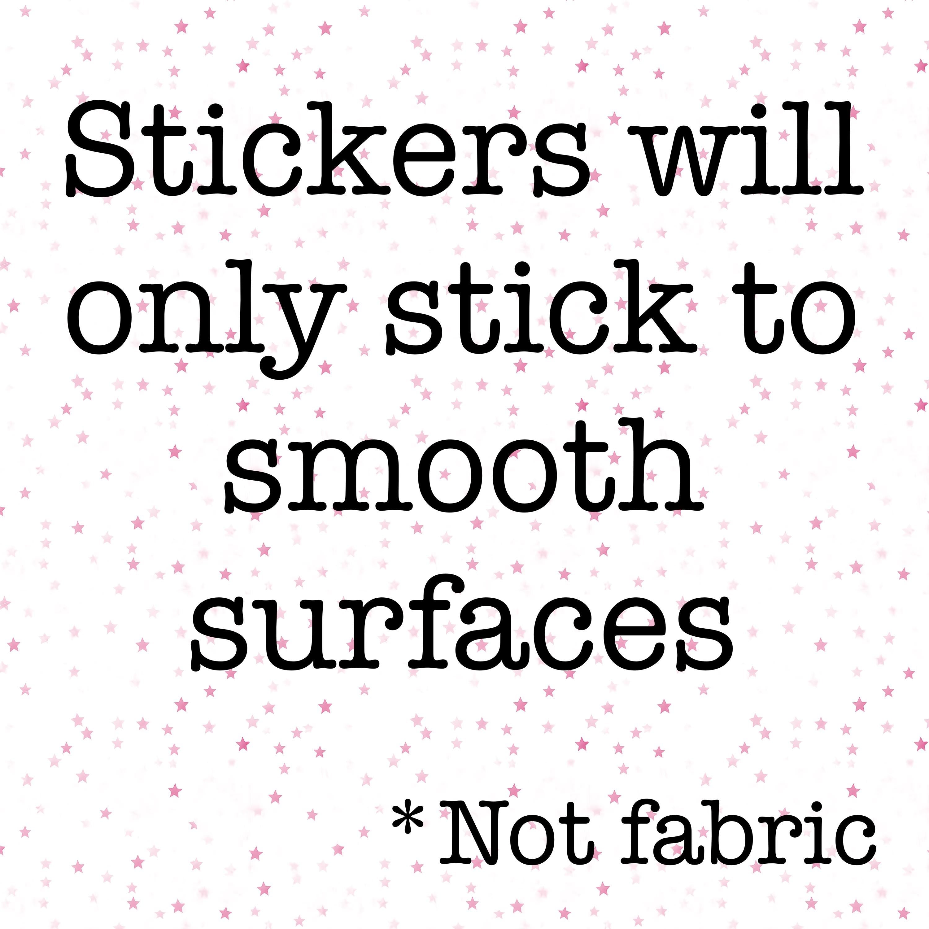 Bright Patterned Personalised Name Waterproof Vinyl Sticker Label