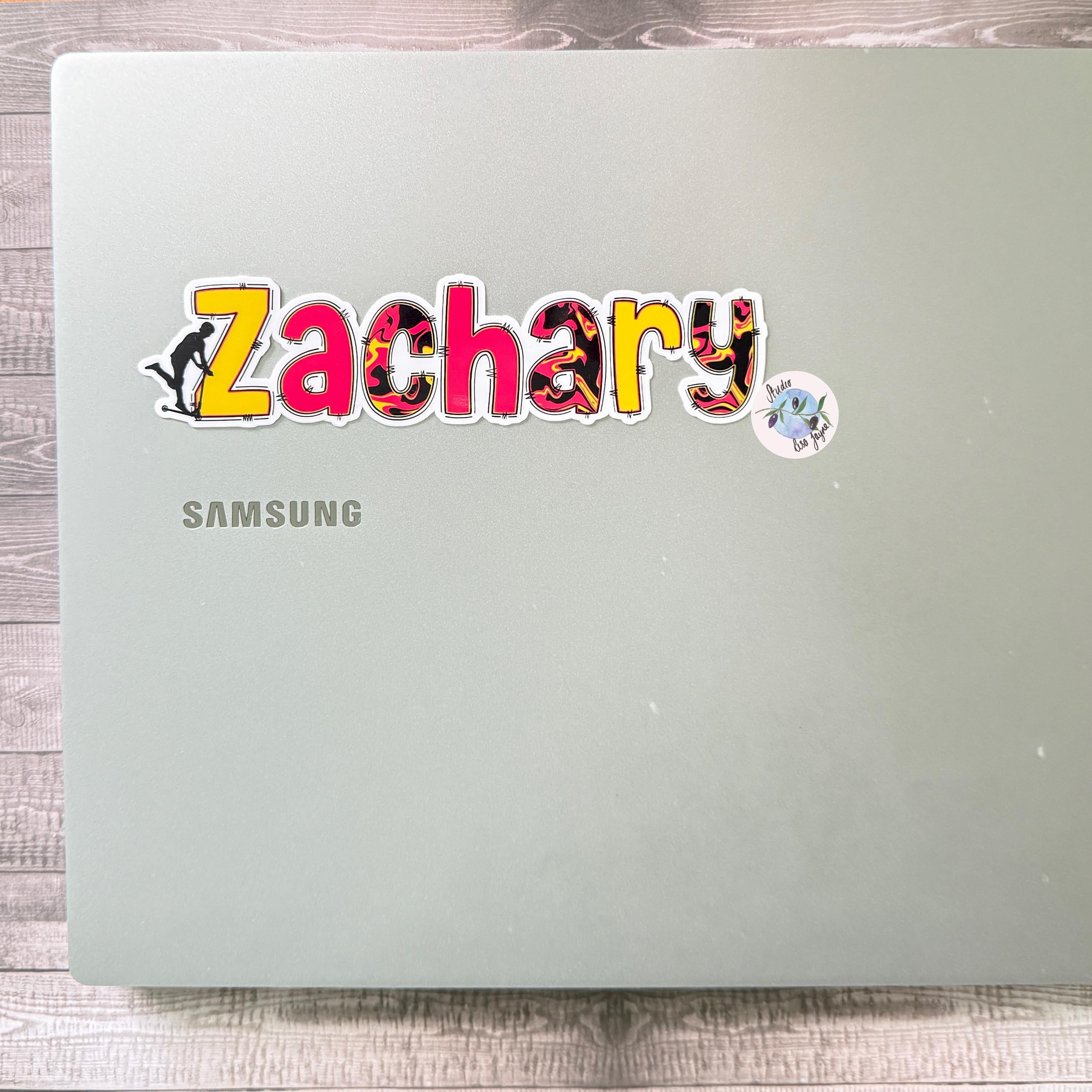 Scooter Name Personalised Waterproof Vinyl Sticker Label Kids