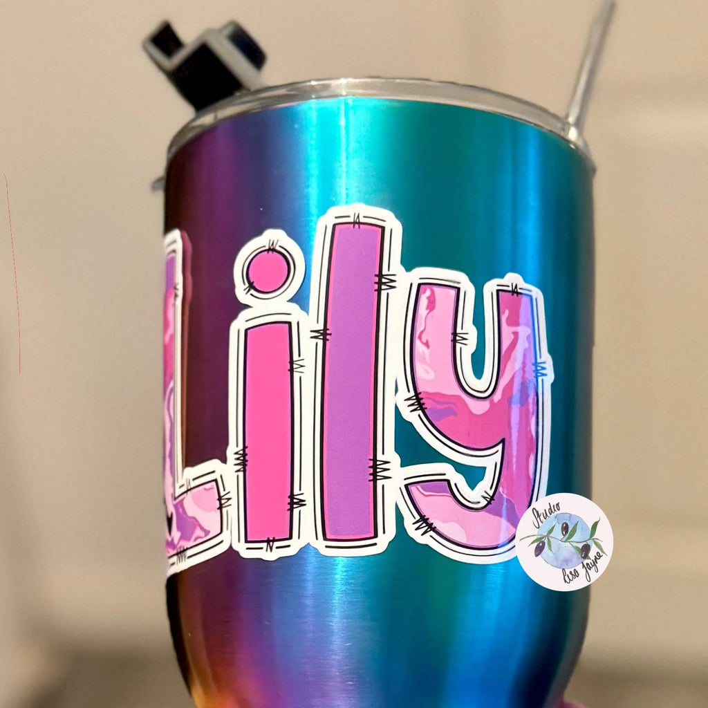 Scooter Name Personalised Waterproof Vinyl Sticker Label Kids