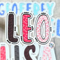 Paisley Pattern Name Sticker Label Kids - a close up of a sign