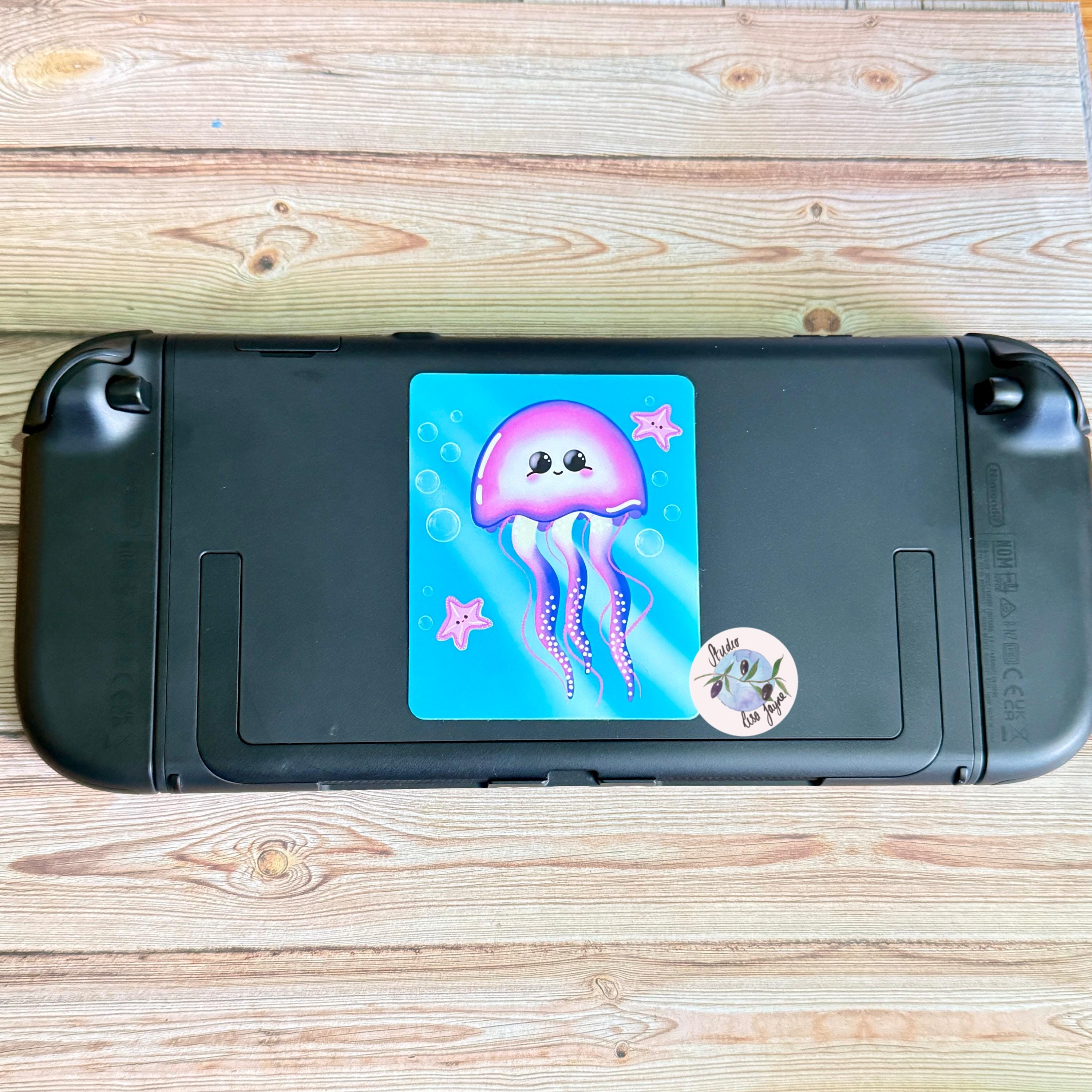 Jellyfish Starfish Underwater Waterproof Vinyl Sticker Handmade Hand drawn