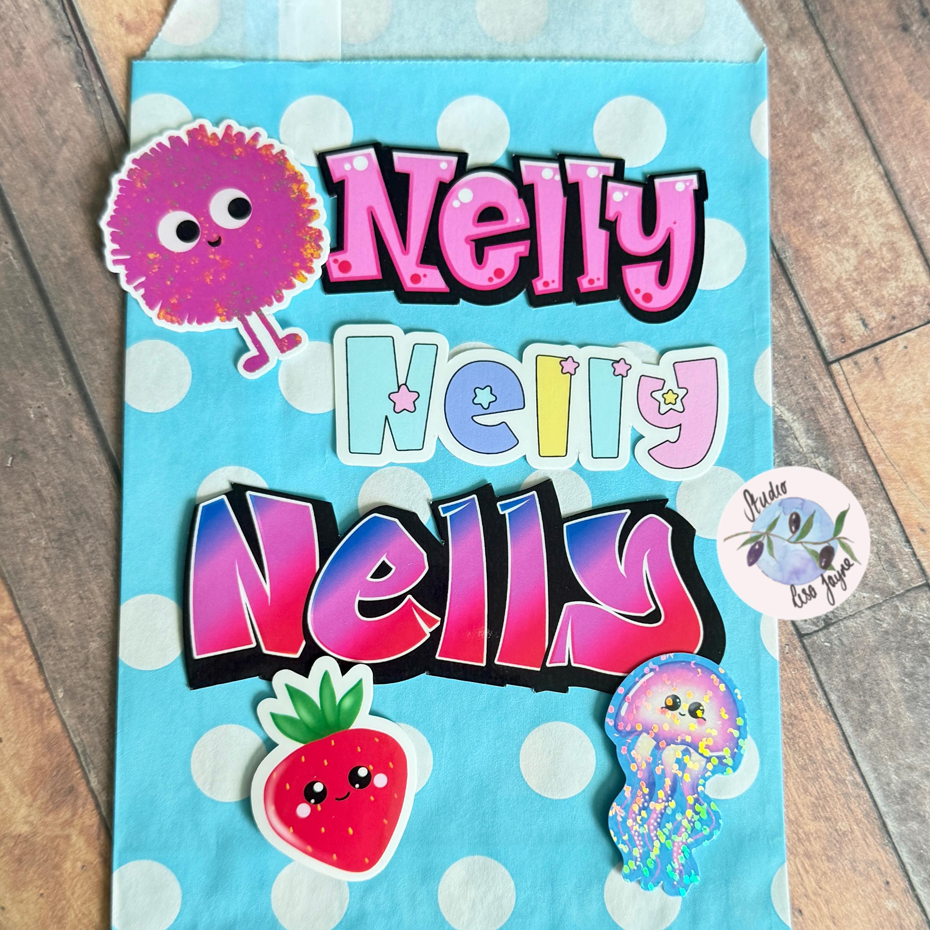 Party Bag name stickers – Waterproof Vinyl Stickers handmade