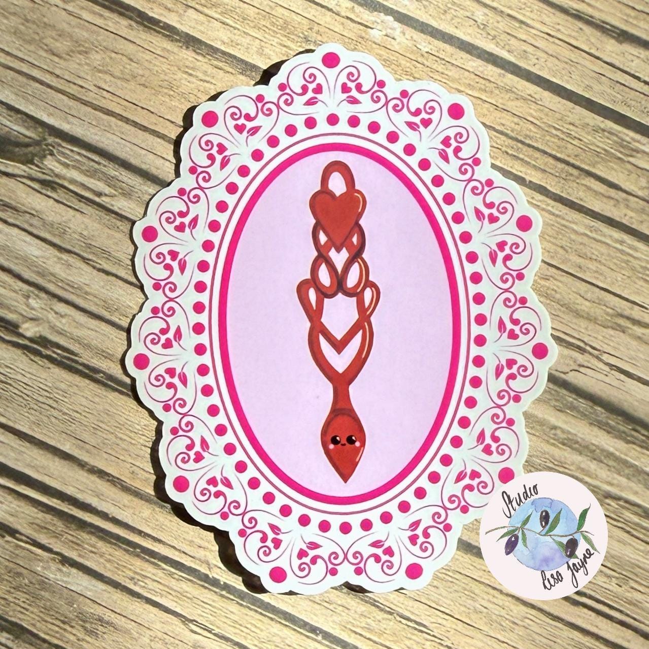 Welsh Lovespoon Waterproof Vinyl Sticker Cymru Cymraeg St David’s Day