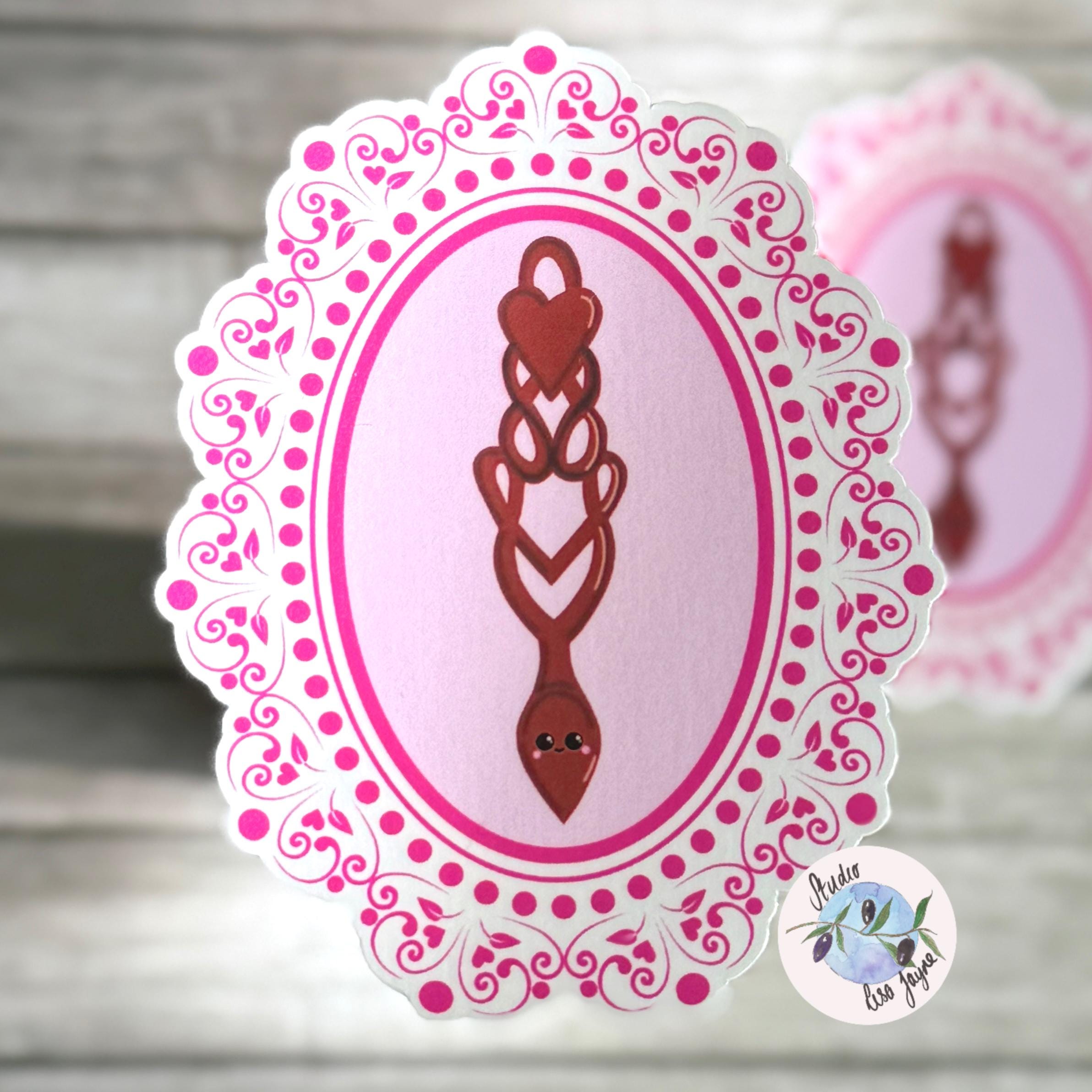 Welsh Lovespoon Waterproof Vinyl Sticker Cymru Cymraeg St David’s Day