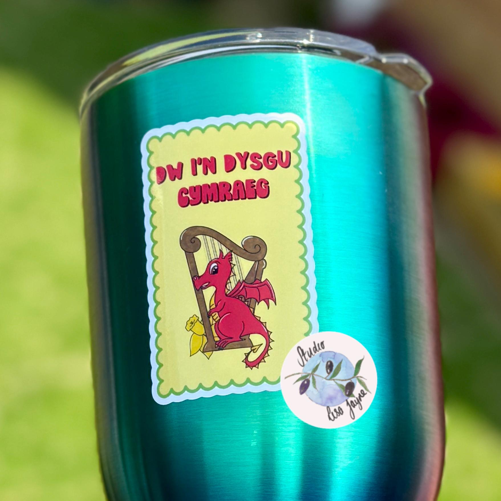 Dw i’n Dysgu Cymraeg/Im Learning Welsh Waterproof Vinyl Sticker Cymru Cymraeg