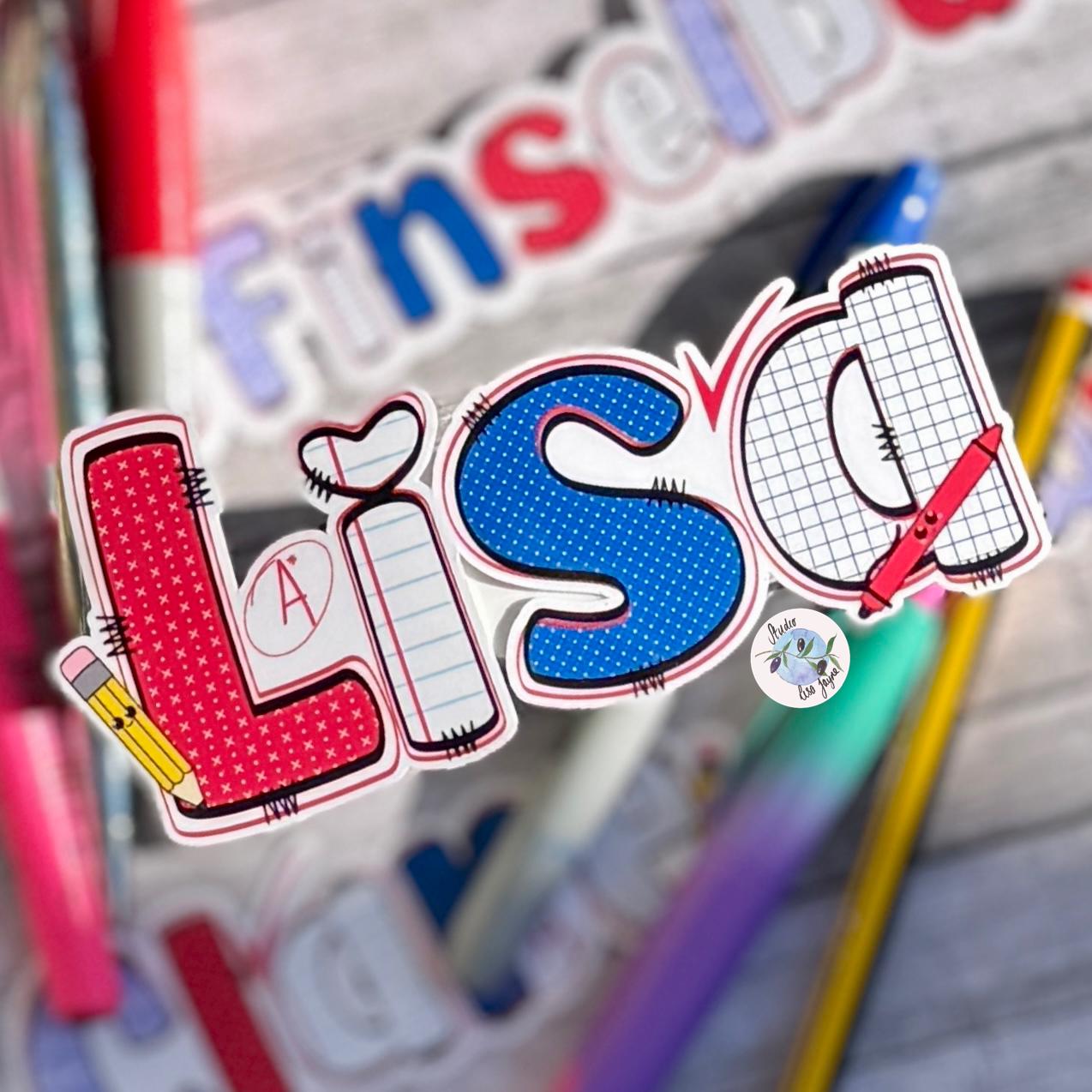 Teacher Name Sticker Label - a close up of a name
